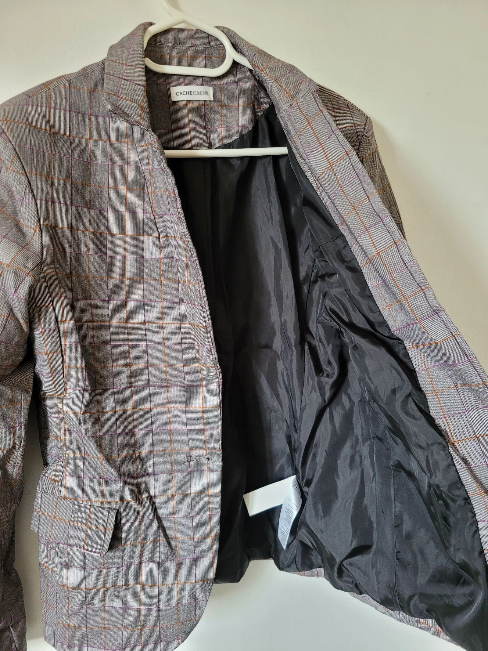 Blazer Cache Cache xadrez cinza/roxo – Tamanho 38 – photo 3